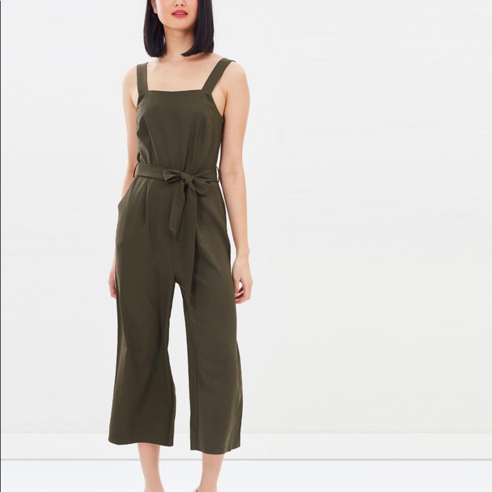 Miss Selfridge Army Green Jumpsuit